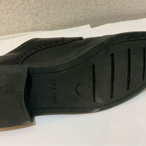 Cole Haan Mens Ross Dustin Black Cap Brogue Oxford Dress Shoes C26638 Size 9 - Picture 8 of 14